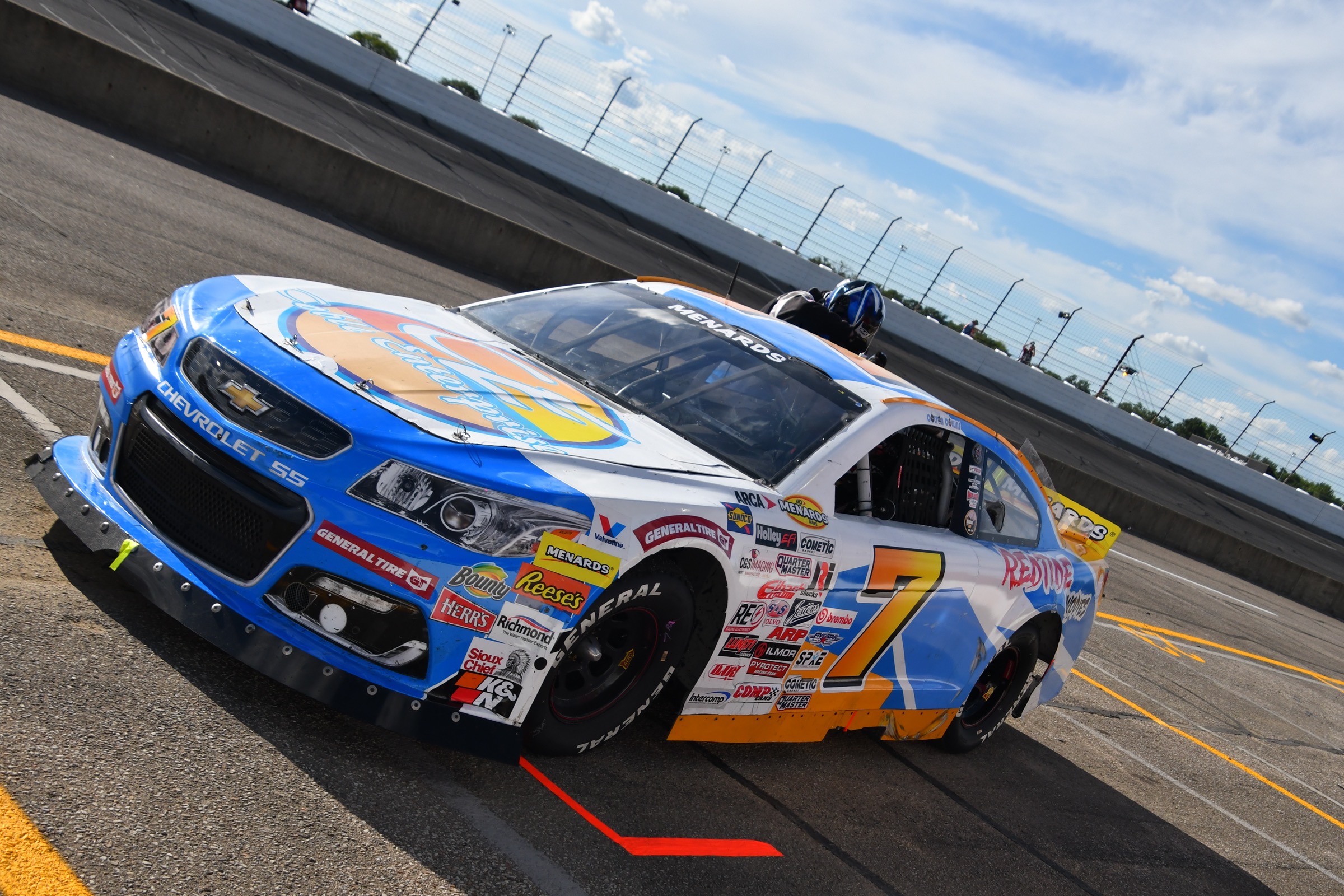 Number 7 on pit lane