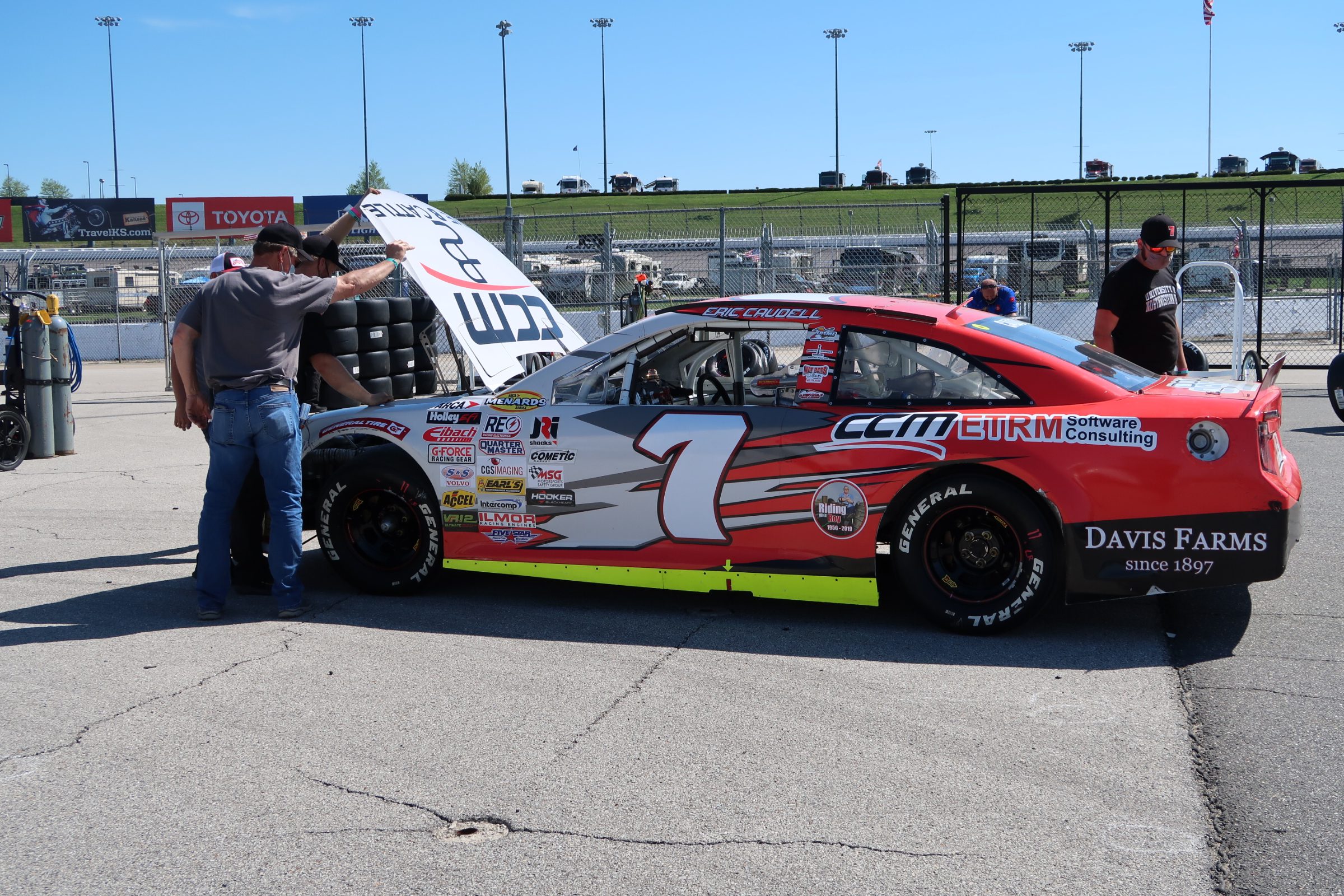 The red car on pit road